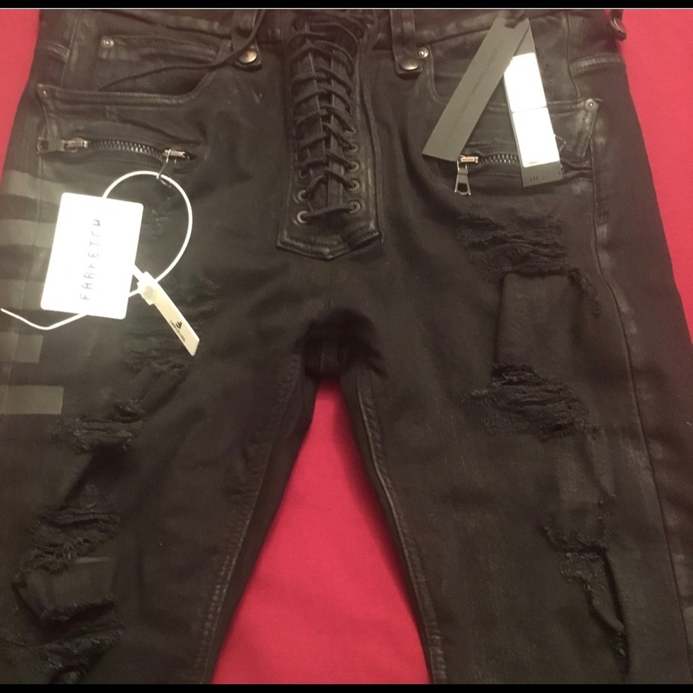Ben Taverniti Unravel project Lace Up Jeans